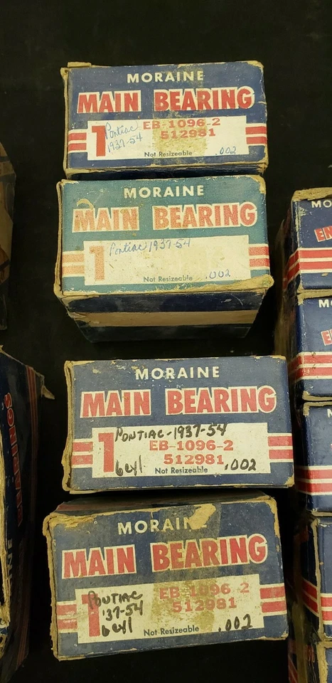 1937-1954 Pontiac Mixed NOS & Delco Moraine Engine Main & Rod Bearing Set - Image 3 of 4