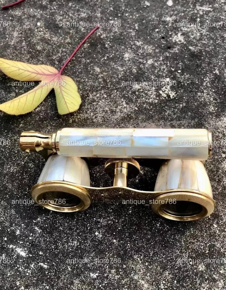 Maritime solid brass Finish folding Antique New Designer Binoculars functional - Image 3 of 4