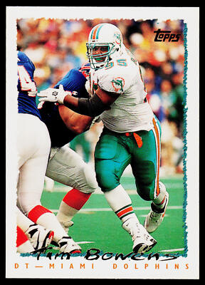 Tim Bowens, 1995 Topps, #160, Miami Dolphins,