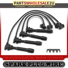 4Pcs Spark Plug Wire Set for Hyundai Elantra Tiburon Tucson Kia Soul Sportage5