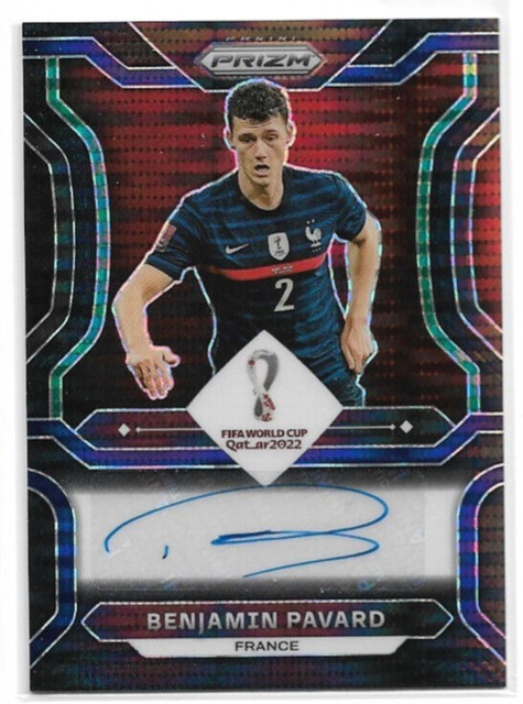 2022 Panini Prizm World Cup Benjamin Pavard Black Breakaway Signatures Auto 1/1