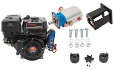 Electric Start Log Splitter Build Kit: 9 HP Eng Mated to 16 gpm Pump w/ Hardware