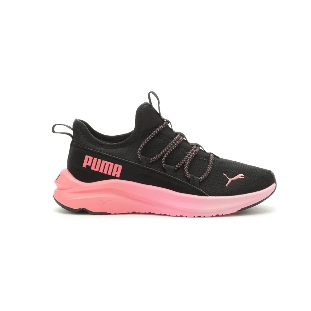 Puma Softride One4all Sorbet Jr Slip On Ragazze Nero Rosa Sneakers Scarpe Casual