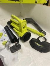 RYOBI One+ 18-Volt Electric String Trimmer/Edger and Blower Combo KitC556