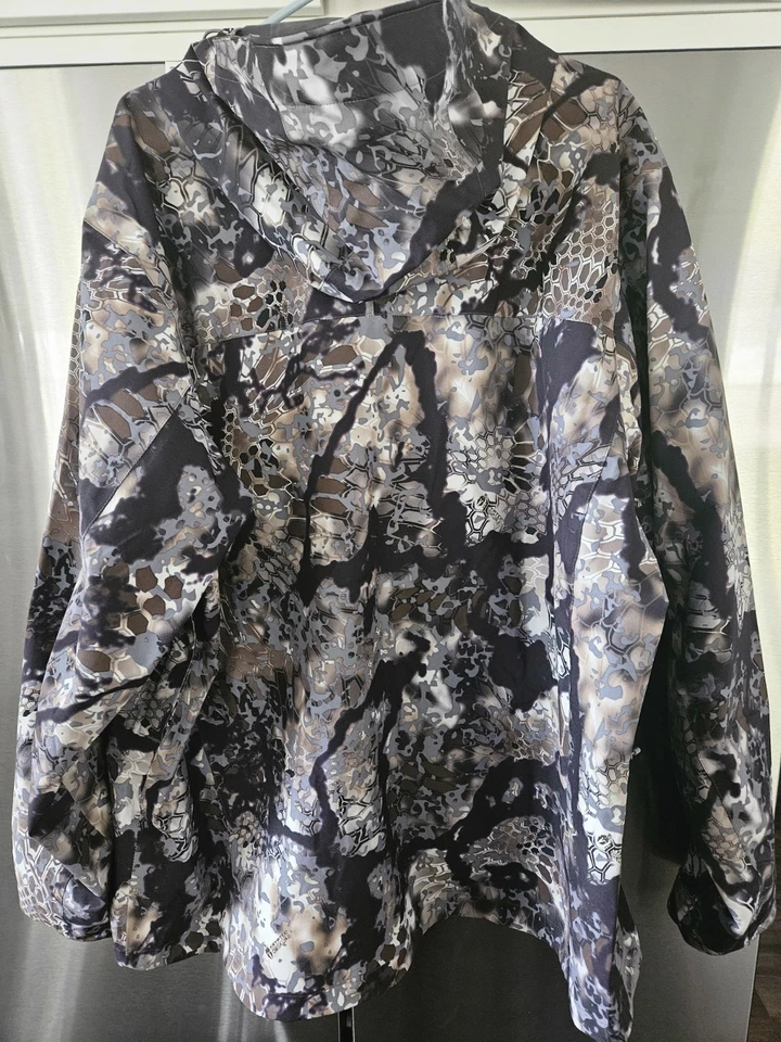 Kryptek Jupiter Rain Jacket Waterproof Mens 2XL Obskura Skyfall Camo Hooded - Image 2 of 4