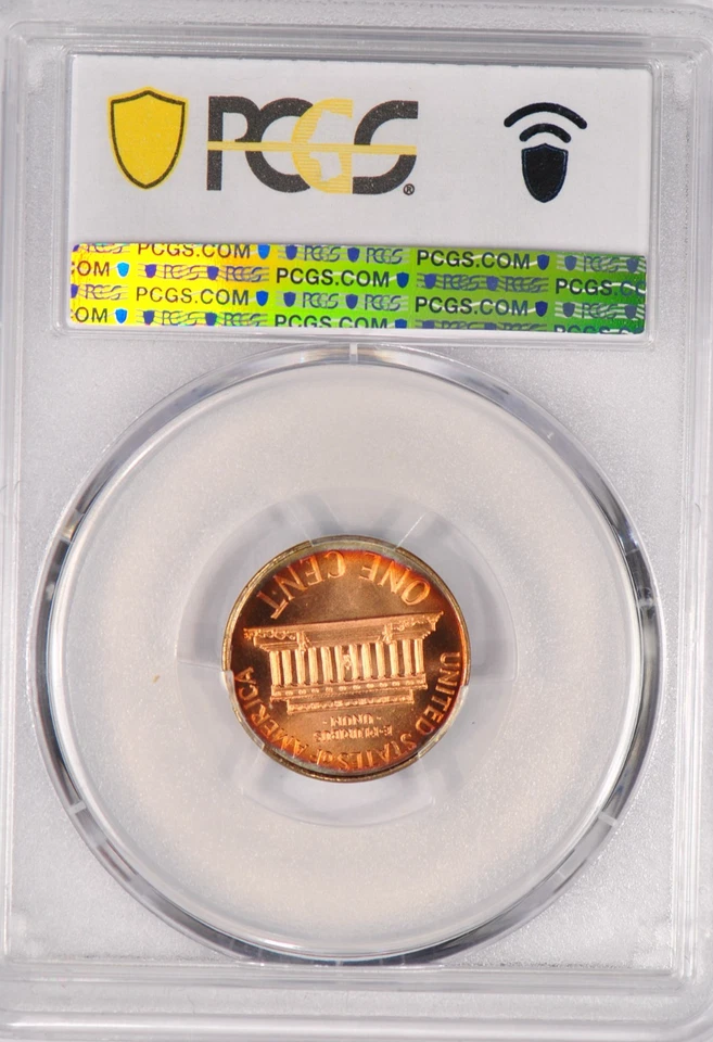 1966 SMS TONED Lincoln Memorial Cent PCGS SP66RB MS 66 RB Toning SEE VIDEO 1C - Image 4 of 4