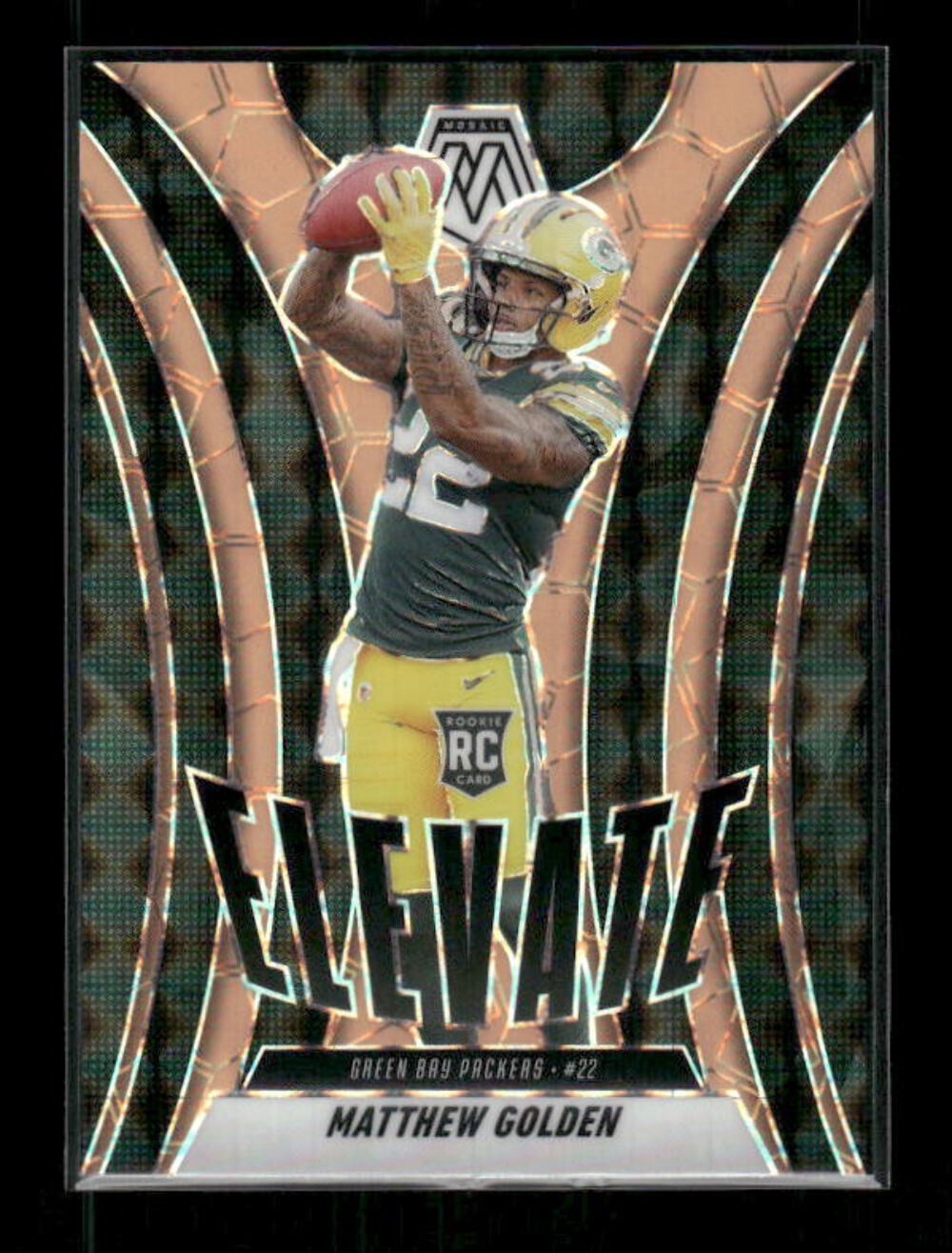 Matthew Golden - 2025 Mosaic Football - Orange Fluorescent Elevate - Rookie