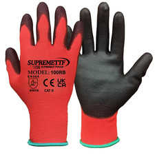 24 PAIRS NEW PU COATED SAFETY WORK GLOVES GARDEN GRIP MENS BUILDERS GARDENING