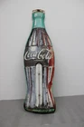 Vintage Coca Cola Bottle Tin Advertising Thermometer 29 Inch