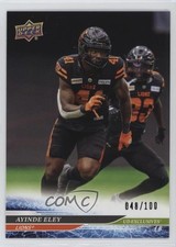 2025 Upper Deck CFL Exclusives 48/100 Ayinde Eley #22 bj5