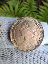 Great Britain Victoria Farthing Coin 1880 High Grade & Lustre 