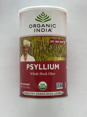 Organic India Psyllium Whole Husk 12z Exp 4/2028, FREE SHIPPING!