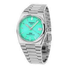 TISSOT PRX T137.207.11.091.01 Mint Green Powermatic 80 Unisex Watch New in Box