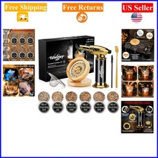 Cocktail Smoker Kit with Torch and 6 Wood Chip Flavors for Drinks & Food