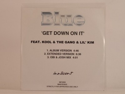 BLUE FT KOOL & THE GANG & LIL KIM GET DOWN ON IT (H1) 3 Track Promo CD Single in