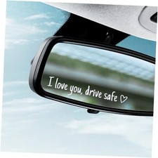 3 PCS I Love You Drive Safe Rearview Mirror Decal, Vanity Mirror Stickers for B