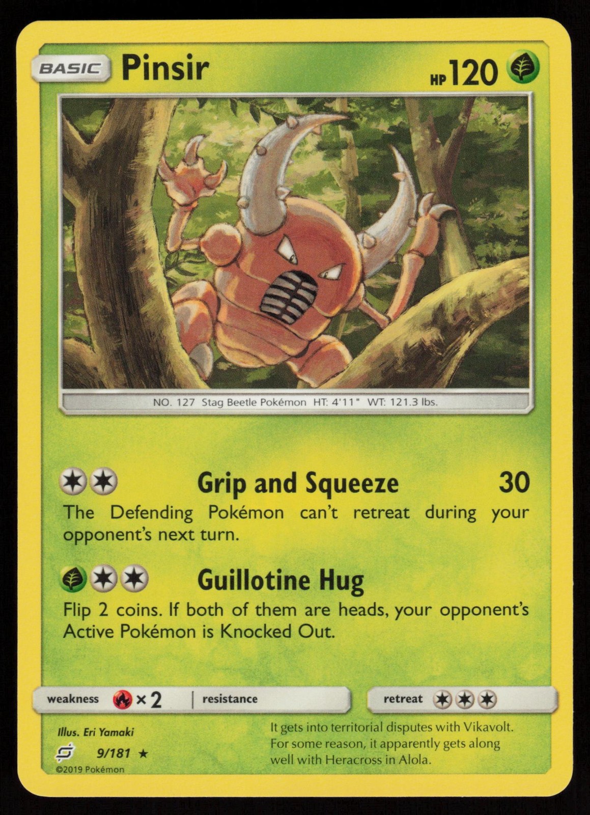 PINSIR 9/181 RARE TEAM UP POKEMON NM/M