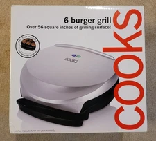 JCP COOKS  6 burger grill 56 SQ INCHES of grilling surface 
