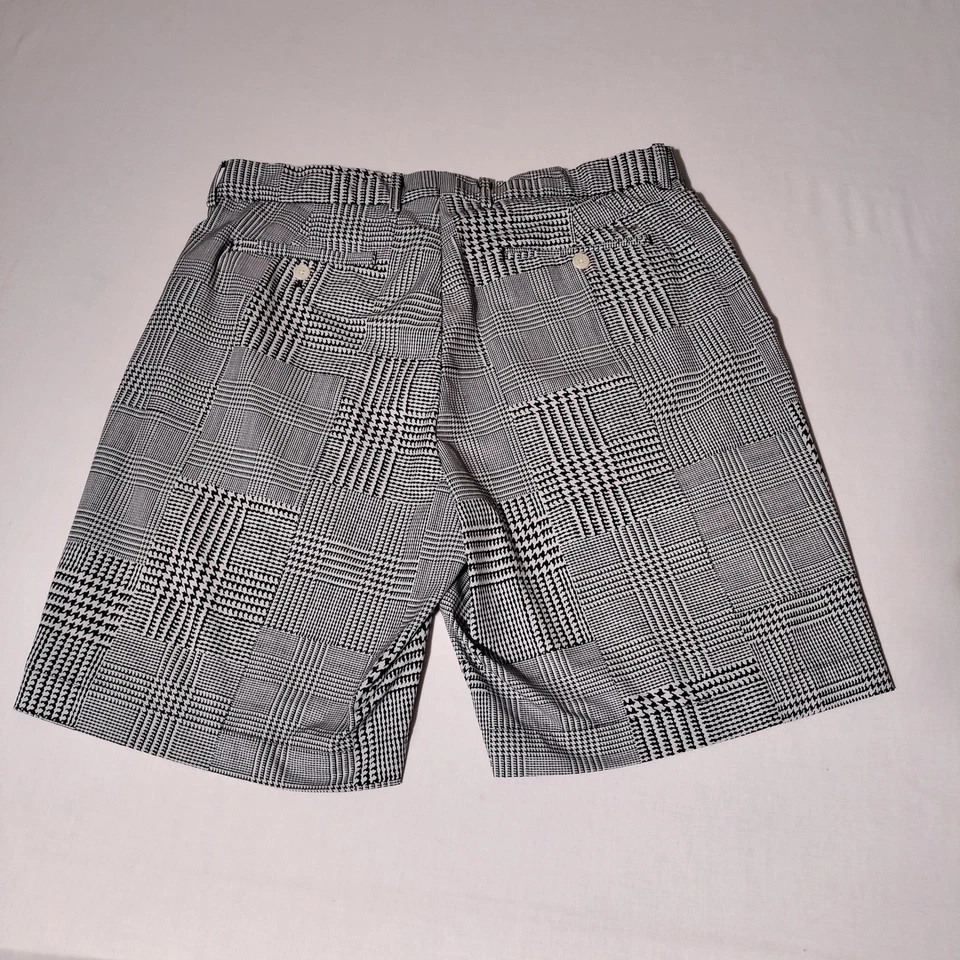 Pantalones Cortos RLX Ralph Lauren Pata de Gallo Negro Blanco Talla 34 (33"x9") Verano Informal Foto 2 de 4