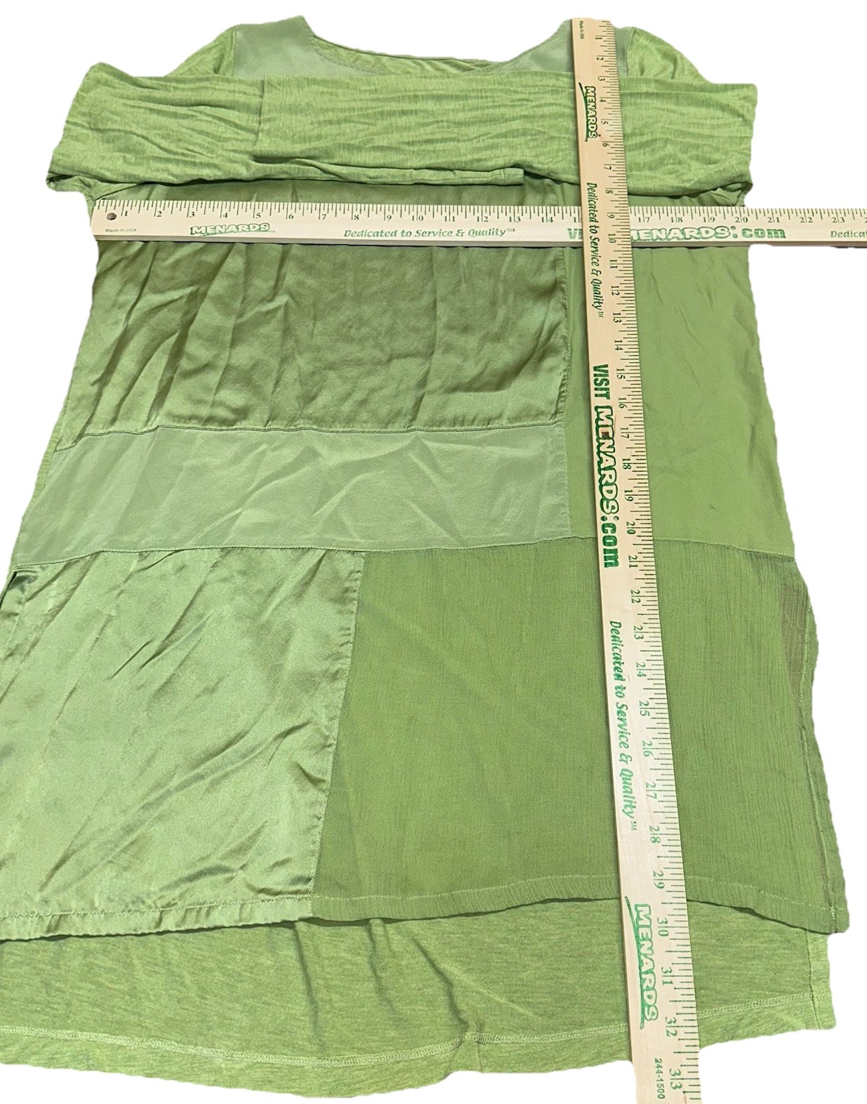 Soft Surroundings Green Silk Patchwork Long Sleev… - image 7