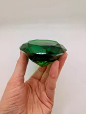 Extra Large Faux Emerald Crystal 79 mm 3 Inch Resin Emerald Resin Crystal 