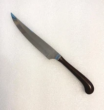 Vintage Ekco Eterna Brown Handle Stainless Japan Serrated Slicing Knife 10.5" L