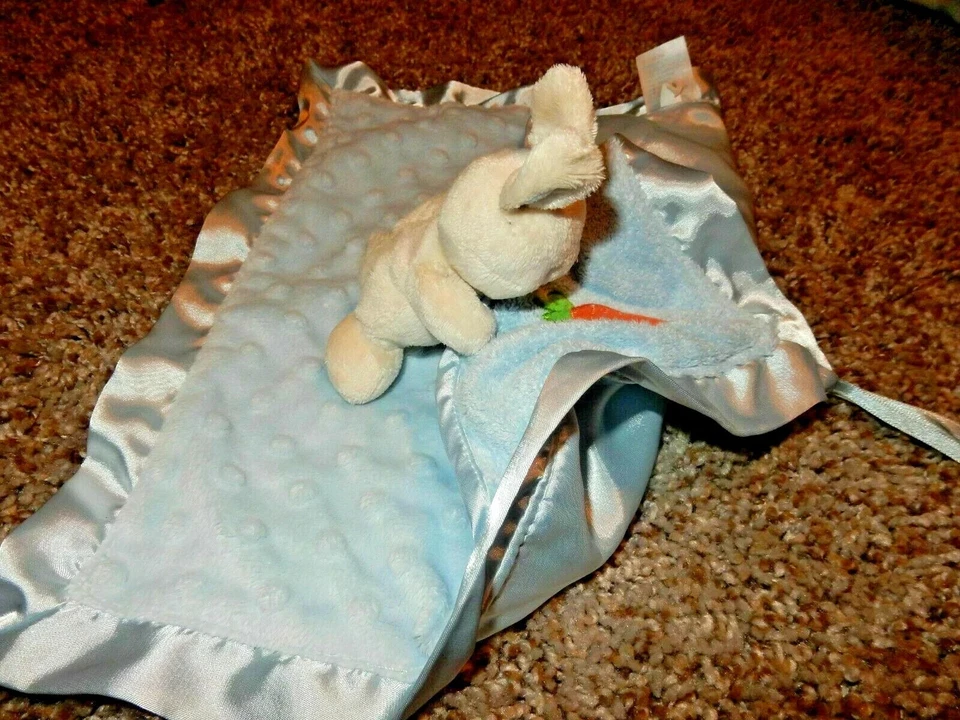 5E Baby Gund BUFFY Bunny Bolsillo Felpa Satén Lovey Manta de Seguridad Sonajero Foto 4 de 4