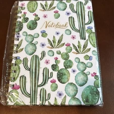 College Ruled Journal/Notebook Cactus Theme 134 Pages 6.3” X 8.5” Hardcover NEW