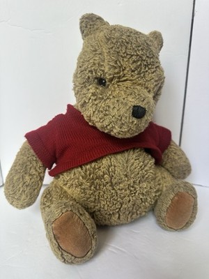 Vintage Gund Classic Pooh Bear Plush Red Sweater Winnie The Pooh