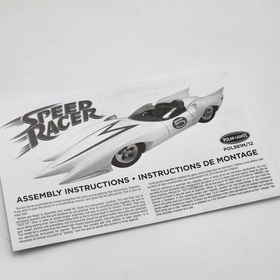 Polar Lights 1/25 Speed Racer Mach 5 Direction Booklet Only