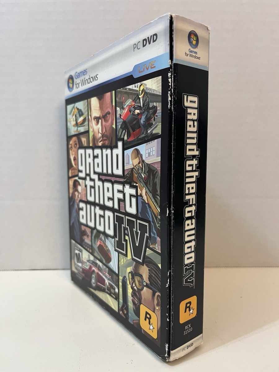 Grand Theft Auto IV GTA 4 (PC/Win, 2008) CIB w/Slipcover, Poster