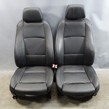 2009-2013 Bmw E82 1-series Coupe Factory Front Sport Seat Pair Black Leather Oem