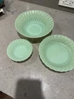 Fire King Jadeite Swirl Bowls Set Of 3 Anchor Hocking Cottagecore