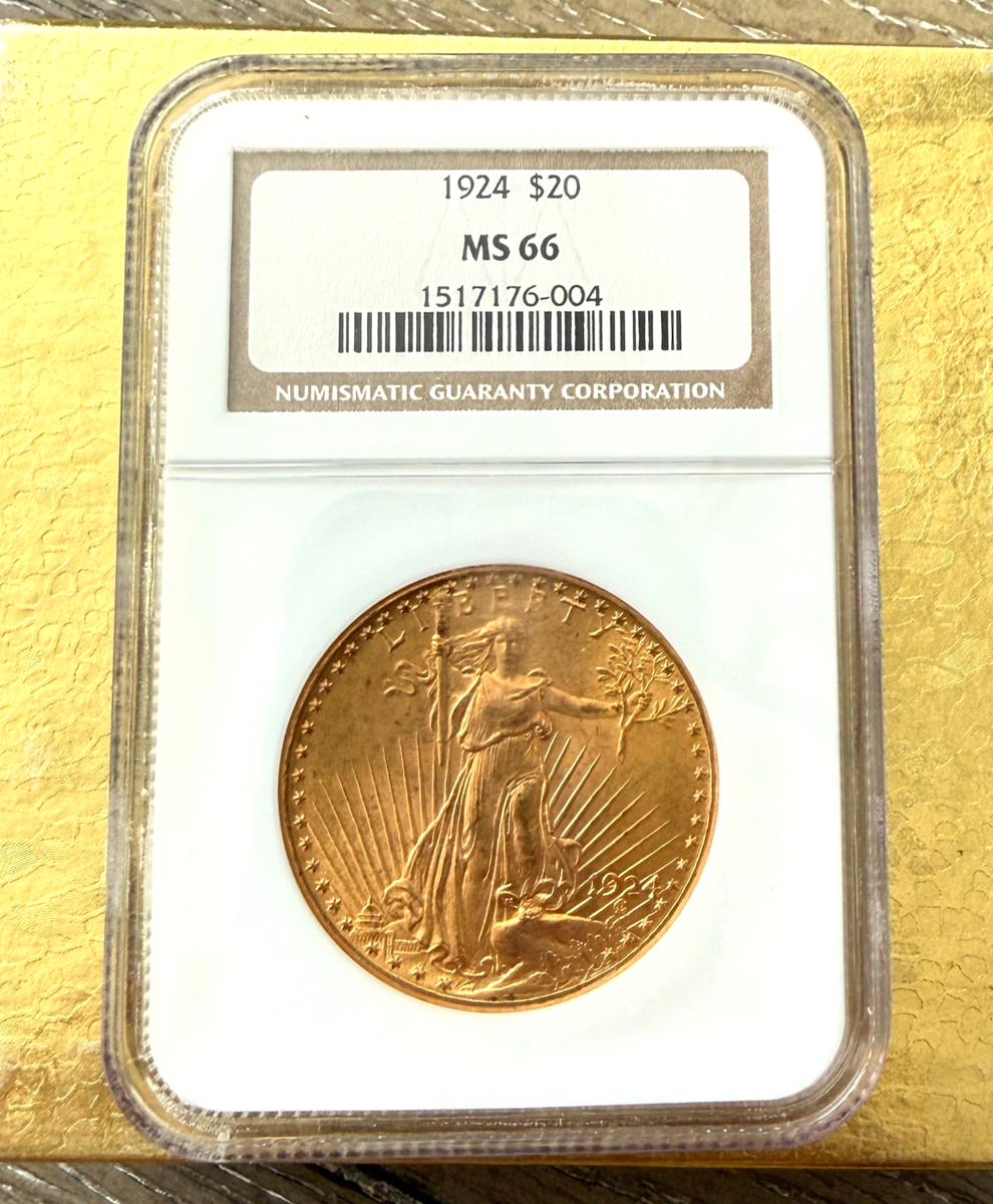 専用 YTさん 50銭 NGC MS 66 1924 $20 Gold CAC Double Eagle Saint-Gaudens Coin NGC MS 66 Round