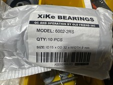 6002-2RS Ball Bearing 15x32x9mm 6002 2RS Rubber Sealed QTY 10 New In Pack