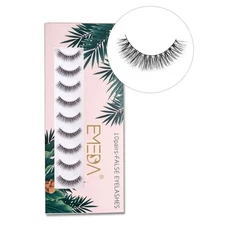 10 pairs False Eyelashes Natural Look Soft Fake Lashes 100% Black 