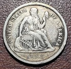 1868 Seated Liberty Dime VF Very Fine Ten Cents Type Coin