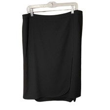 Vintage Giorgio Armani Collezioni Black Pencil Skirt Size 12