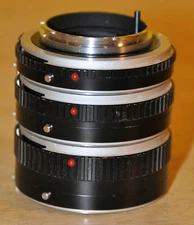 VTG MINOLTA EXTENSION TUBES RINGS 14 21 28mm LENS JAPAN