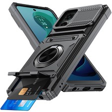For Moto G 5G/Play 2024 : Shockproof Phone Case With Tempered Glass Screen Guard