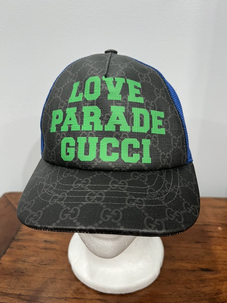 新品　GUCCI LOVE PARADE ベースボールキャップ　L Authentic $460 Gucci GG Supreme S/57cm/Adjust Love Parade
