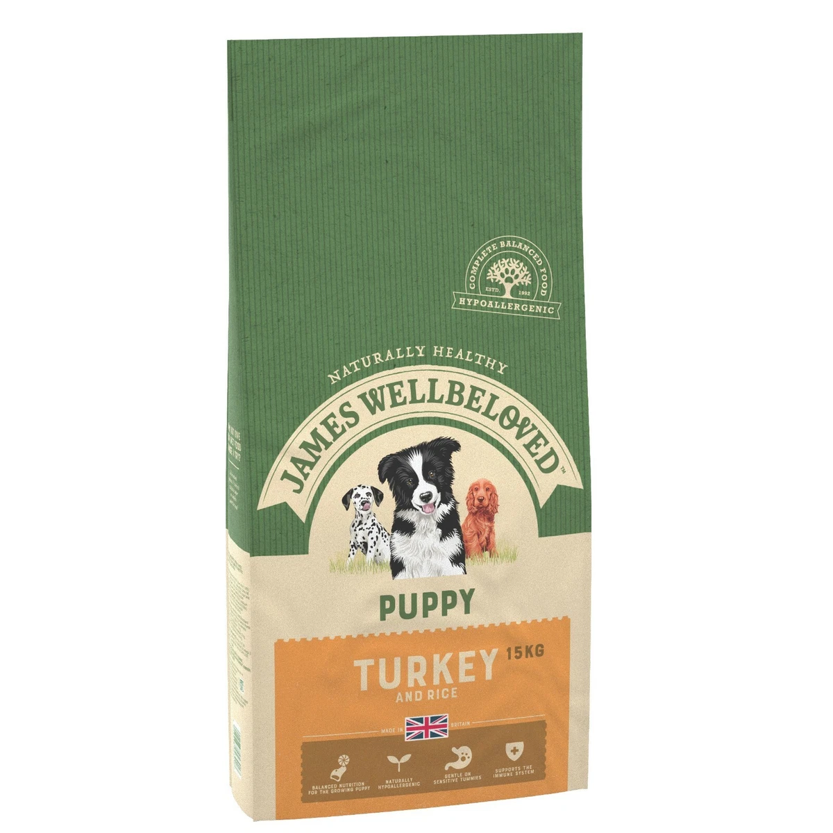 James wellbeloved top puppy 15kg prices