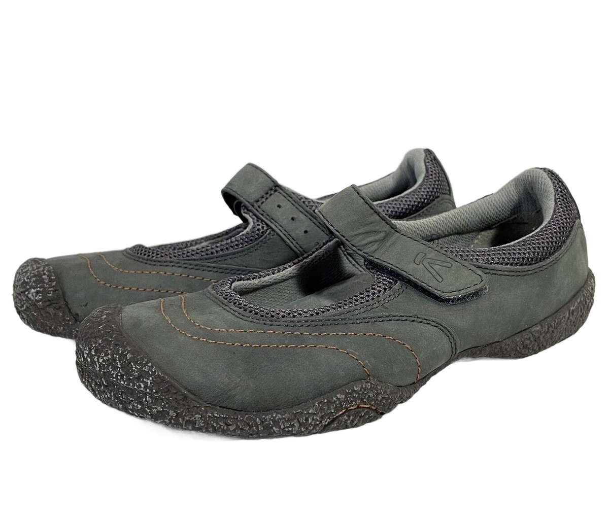 New “Jewelry” Mary Jane Black ブラック Keen Shoes US Size 5 Women's Gray Mary Jane Leather and Mesh