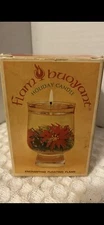 Vintage Holiday Candle Flam Buoyants Red Poinsettia  Floating Flame NOS