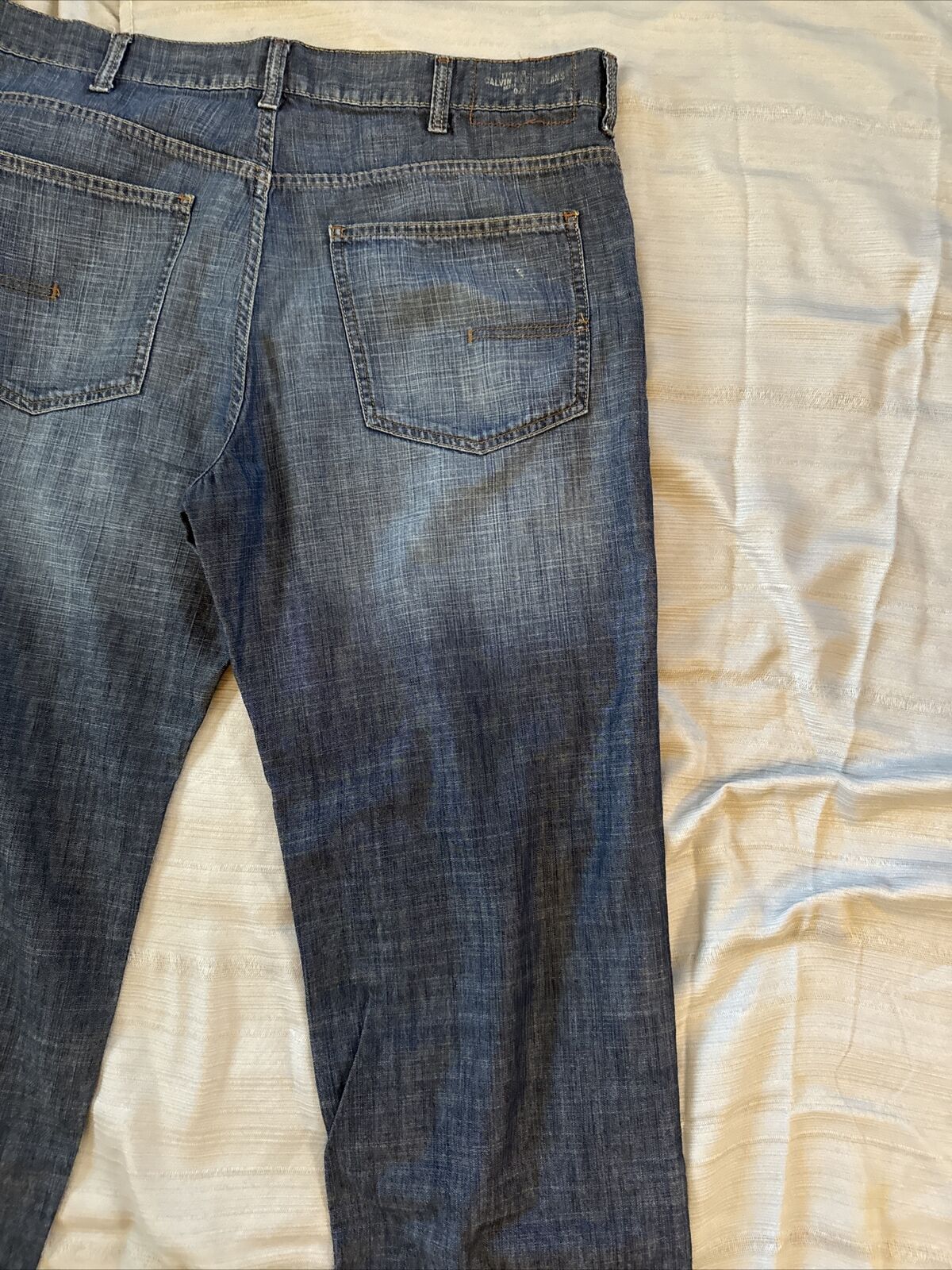 VTG Calvin Klein 36x31 Relaxed Straight Jeans Sup… - image 19