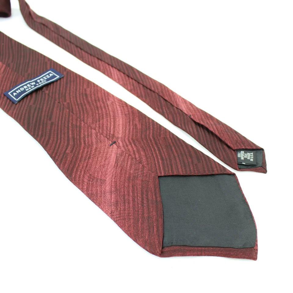 Corbata para hombre Andrew Fezza EE. UU. 100 % seda clásica Nueva York DISEÑADOR a rayas Foto 4 de 4