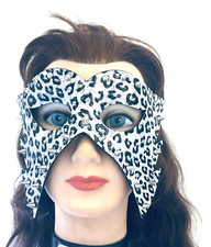 Masquerade Halloween Eye Mask Fauk Leather Animal Print with Studs  Spikes