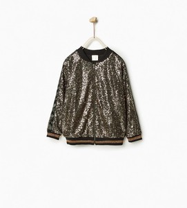 girls black sequin jacket