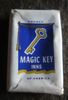 Vintage Magic Key Inns Advertising Hotel small bar of soap