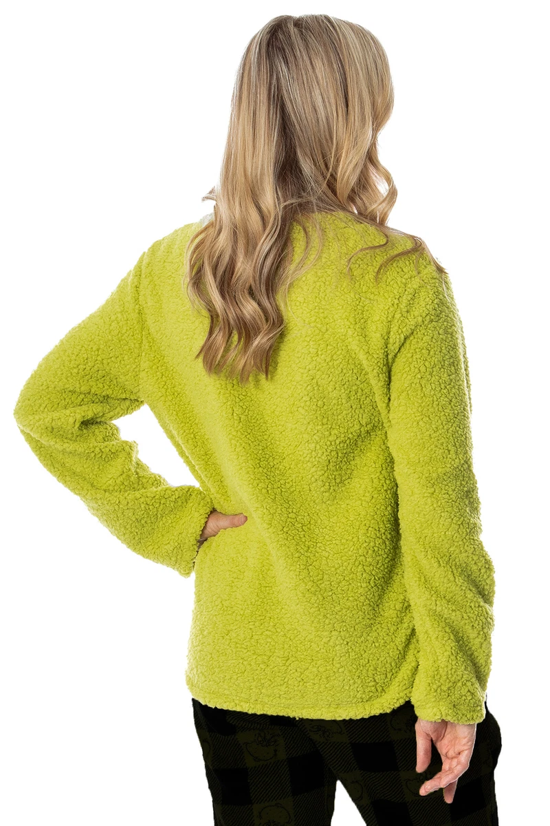 Dr. Seuss Adult The Grinch Who Stole Christmas Sherpa Pullover